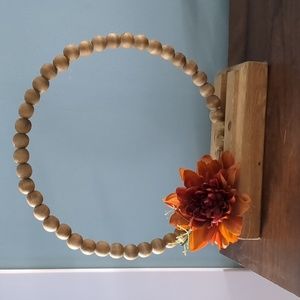 Wooden arch orange flower decor for wedding shower home